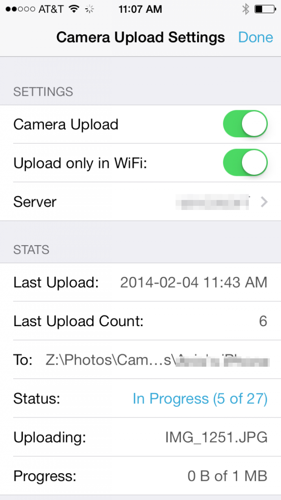 iOS app settings to enable backup