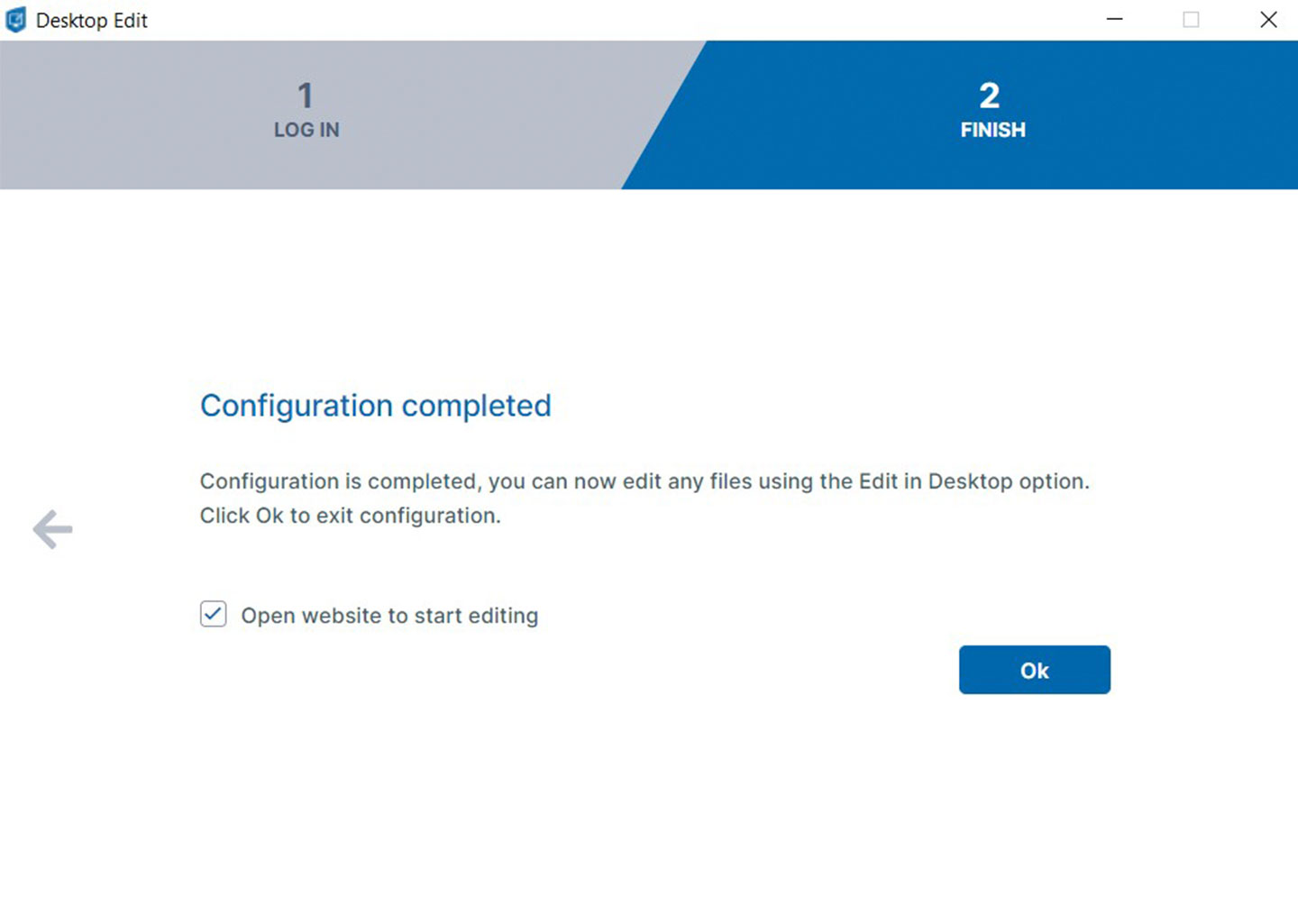 FileCloud Desktop Edit Configuration Preview