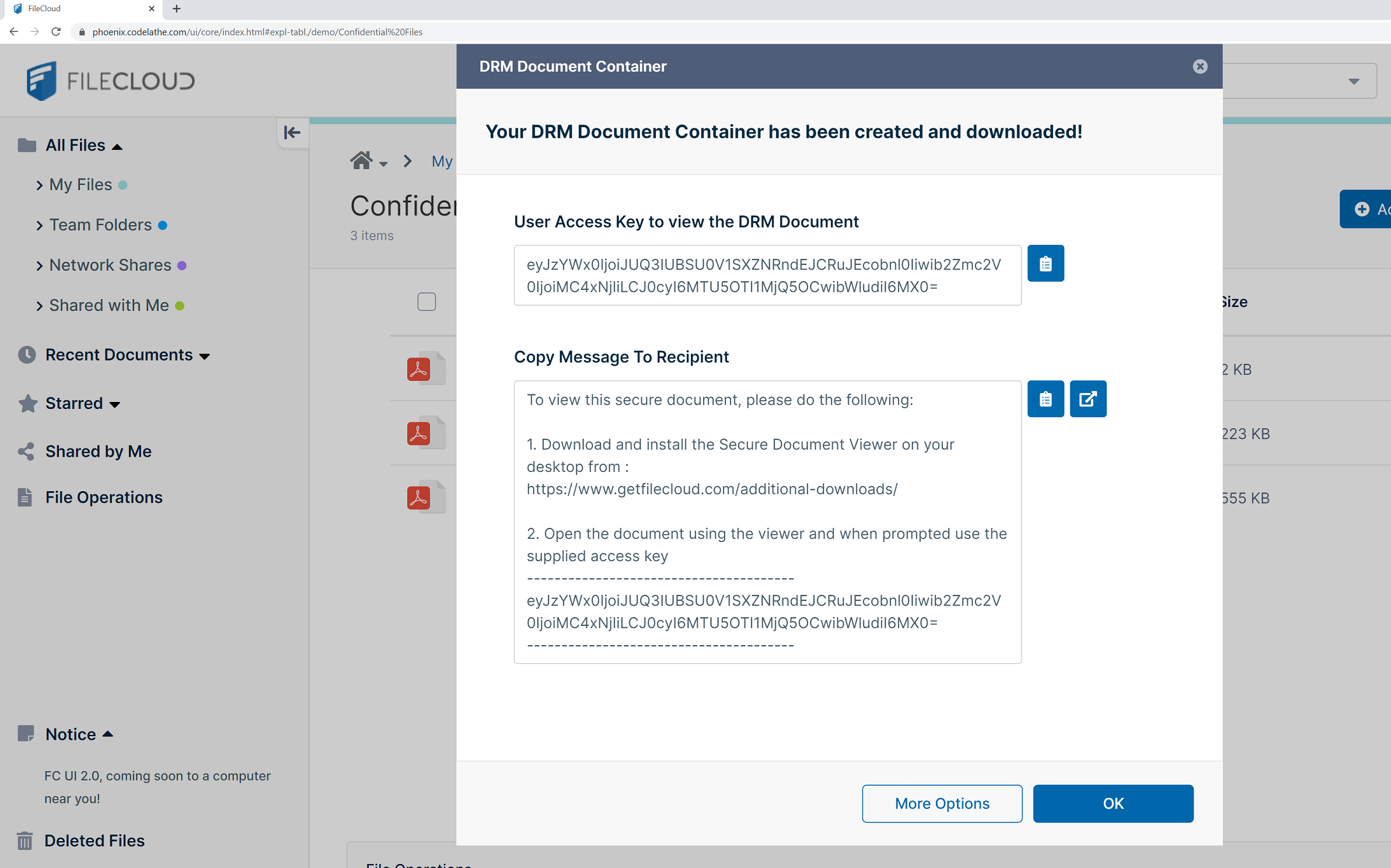 FileCloud DRM Preview