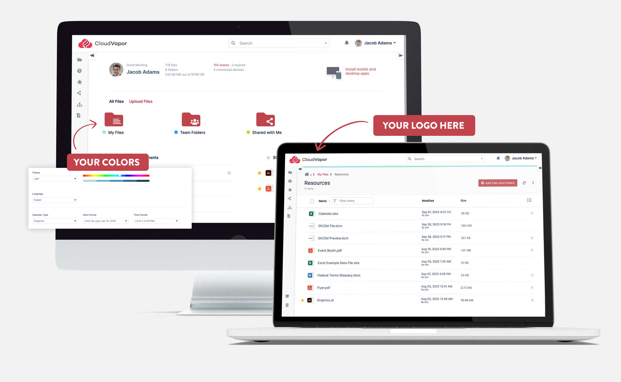 Customize FileCloud for secure, branded file sharing and collaboration